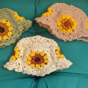 Crochet Flower Bucket Hats